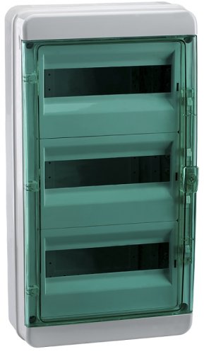 Бокс пластиковый Кэаз OptiBox ЩРН-П-36 P-BNZ-3-36-IP65 (560х300х153мм) IP65 зеленая дверца картинка 